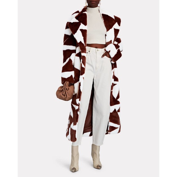 Ronny Kobo Ilia Two-tone Faux Fur Coat - Picture 9 of 14